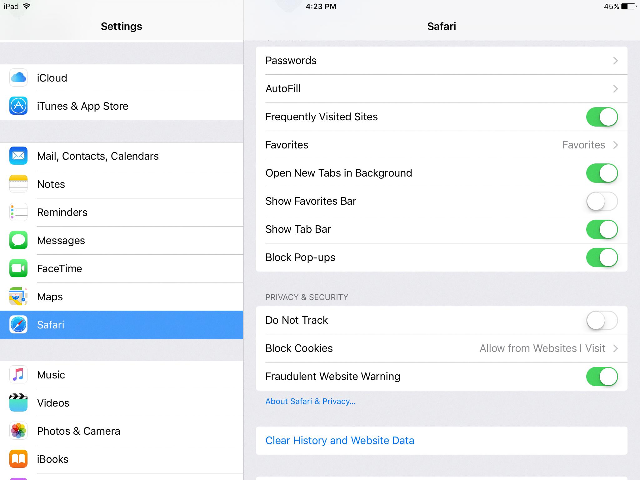 safari settings ipad safari settings ipad