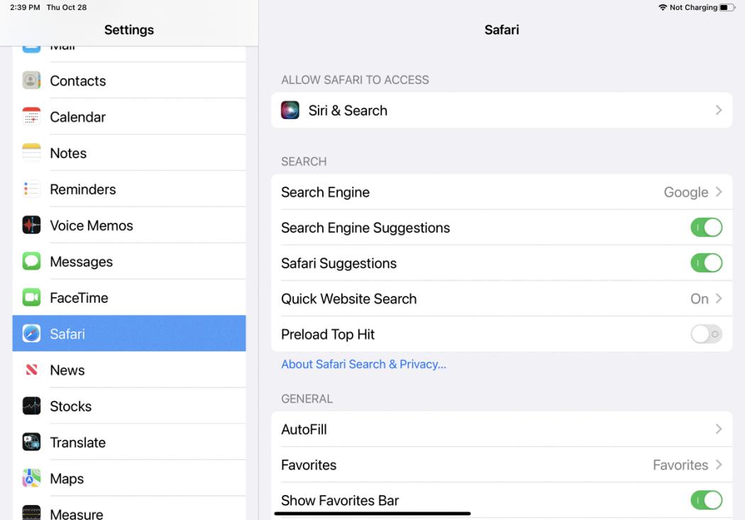 safari settings ipad safari settings ipad