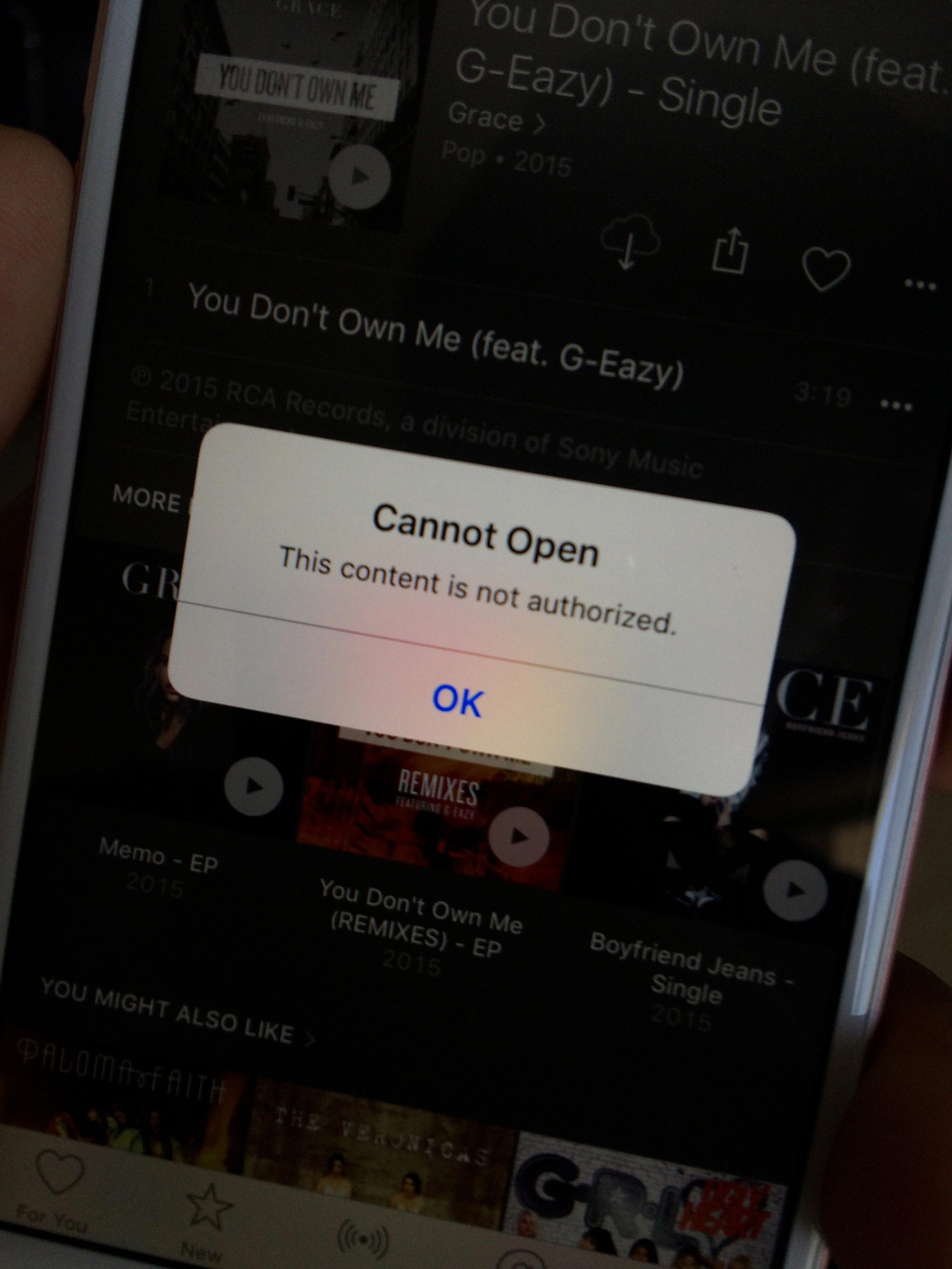 cannot open this content is not authorized cannot open this content is not authorized