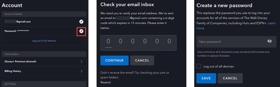 How To Find My Disney Plus Account? 3 How to reset Disney Plus password: verify email and create new password.