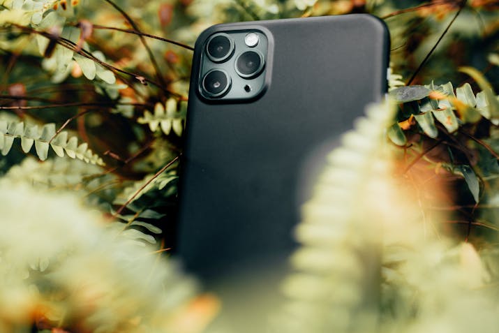 Facts About Orange Dot On Iphone 5 Black Apple iPhone with triple camera placed in green leaves