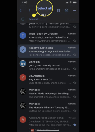 How To Clear Your Gmail Inbox On iPhone 6 How To Clear Your Gmail Inbox On iPhone 5