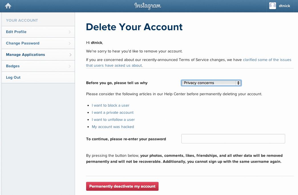 how to delete your instagram how to delete your instagram