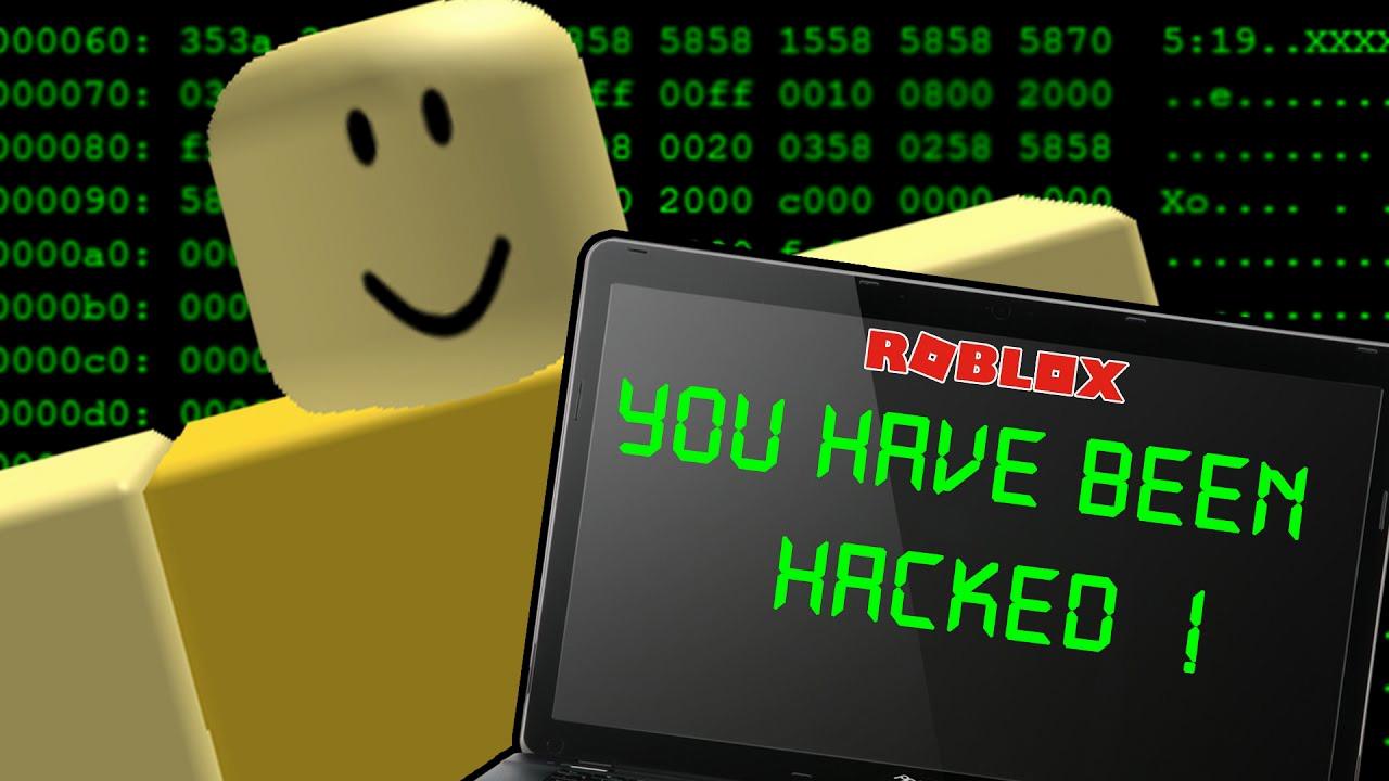 how to hack roblox accounts Roblox account hacked laptop shows “YOU HAVE BEEN HACKED” warning.