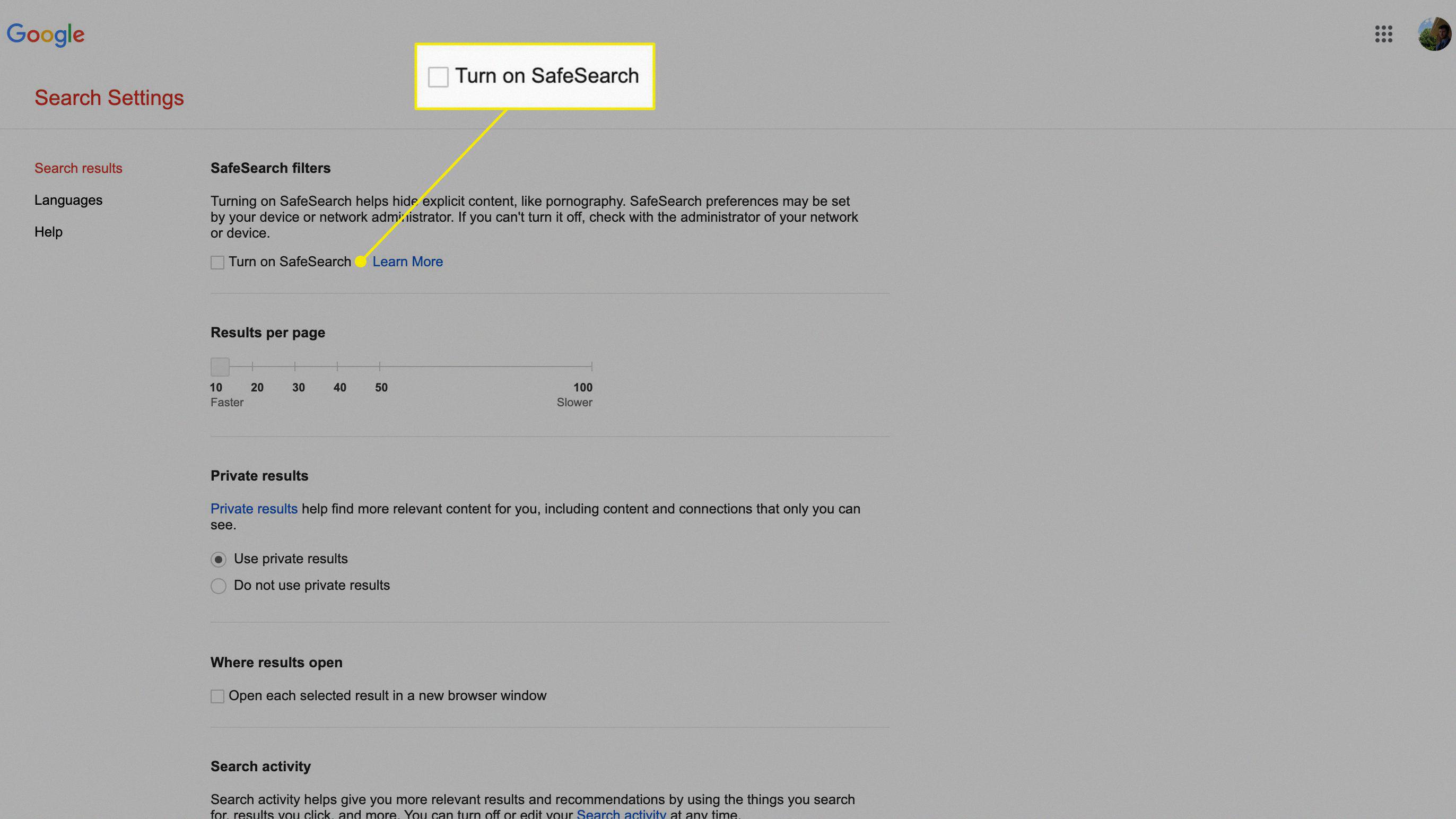 how to turn off safesearch how to turn off safesearch
