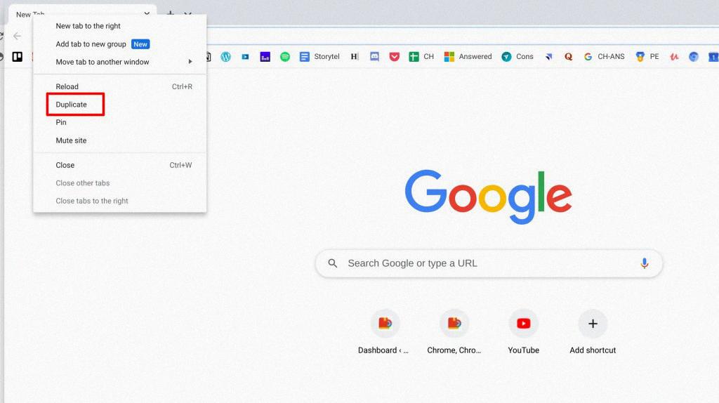 duplicate tab shortcut duplicate tab shortcut