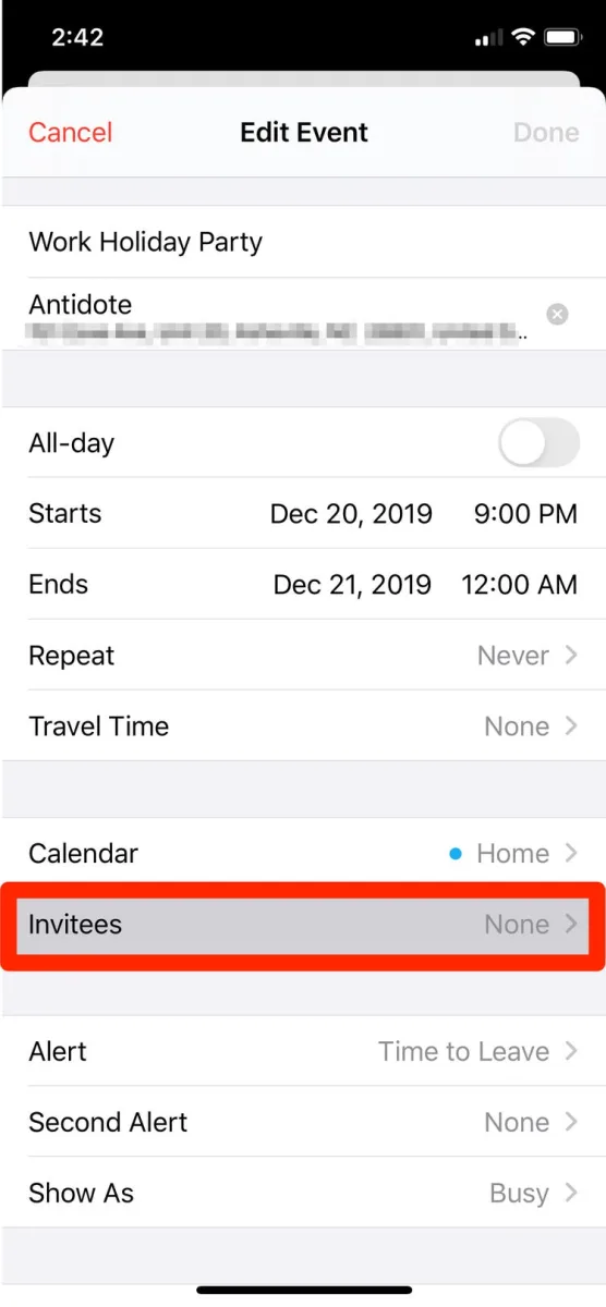 How to Share a Calendar Event on iPhone 2 How to Share a Calendar Event on iPhone 1