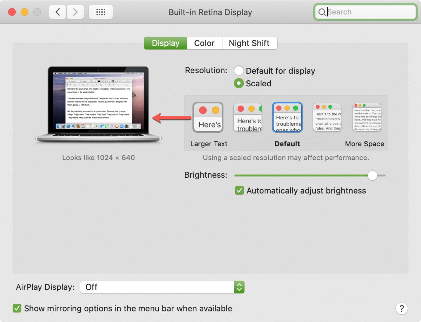 change macbook font size change macbook font size