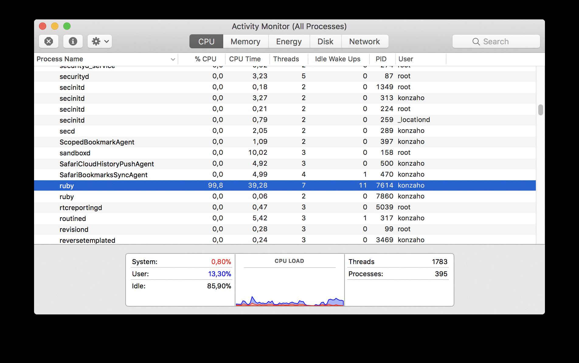 cpu usage on macbook cpu usage on macbook