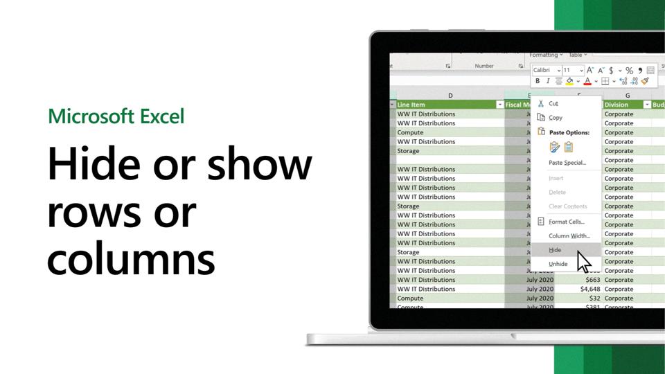 how to hide columns in excel how to hide columns in excel