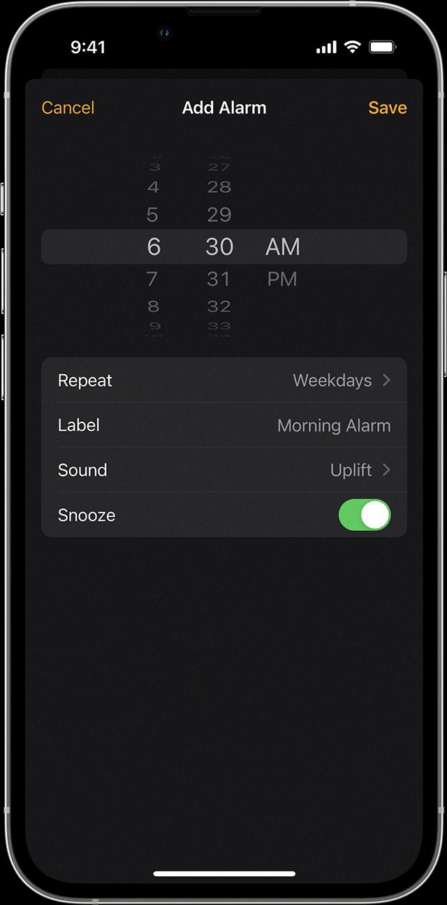 iphone alarm set iphone alarm set