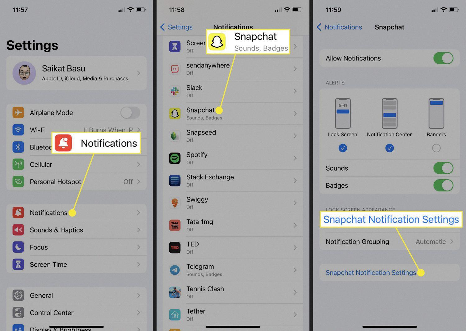 snap notifications snap notifications