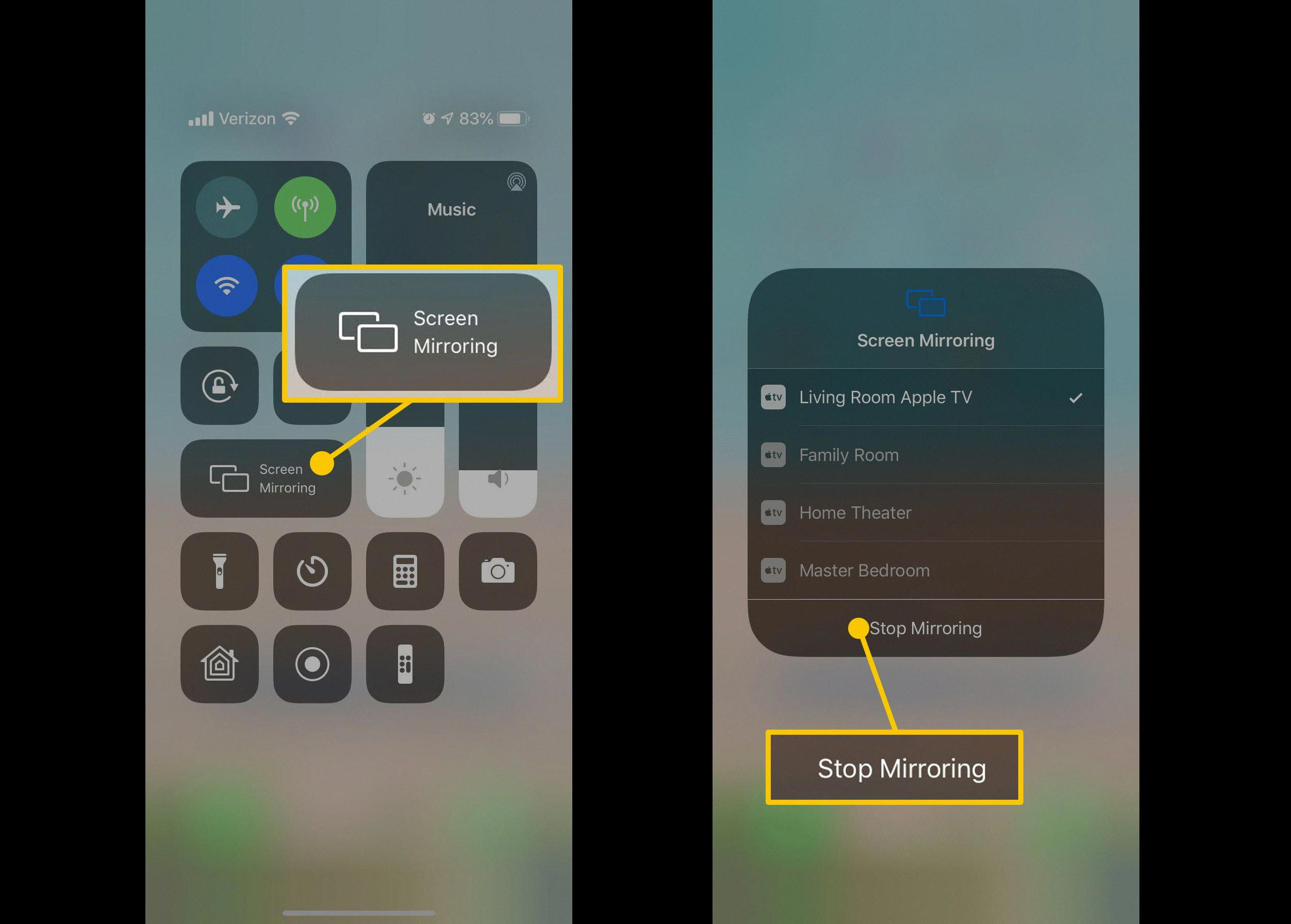 turn off screen mirroring turn off screen mirroring