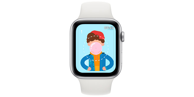 Bubblegum Game on Apple Watch 2 Bubblegum Game on Apple Watch 1