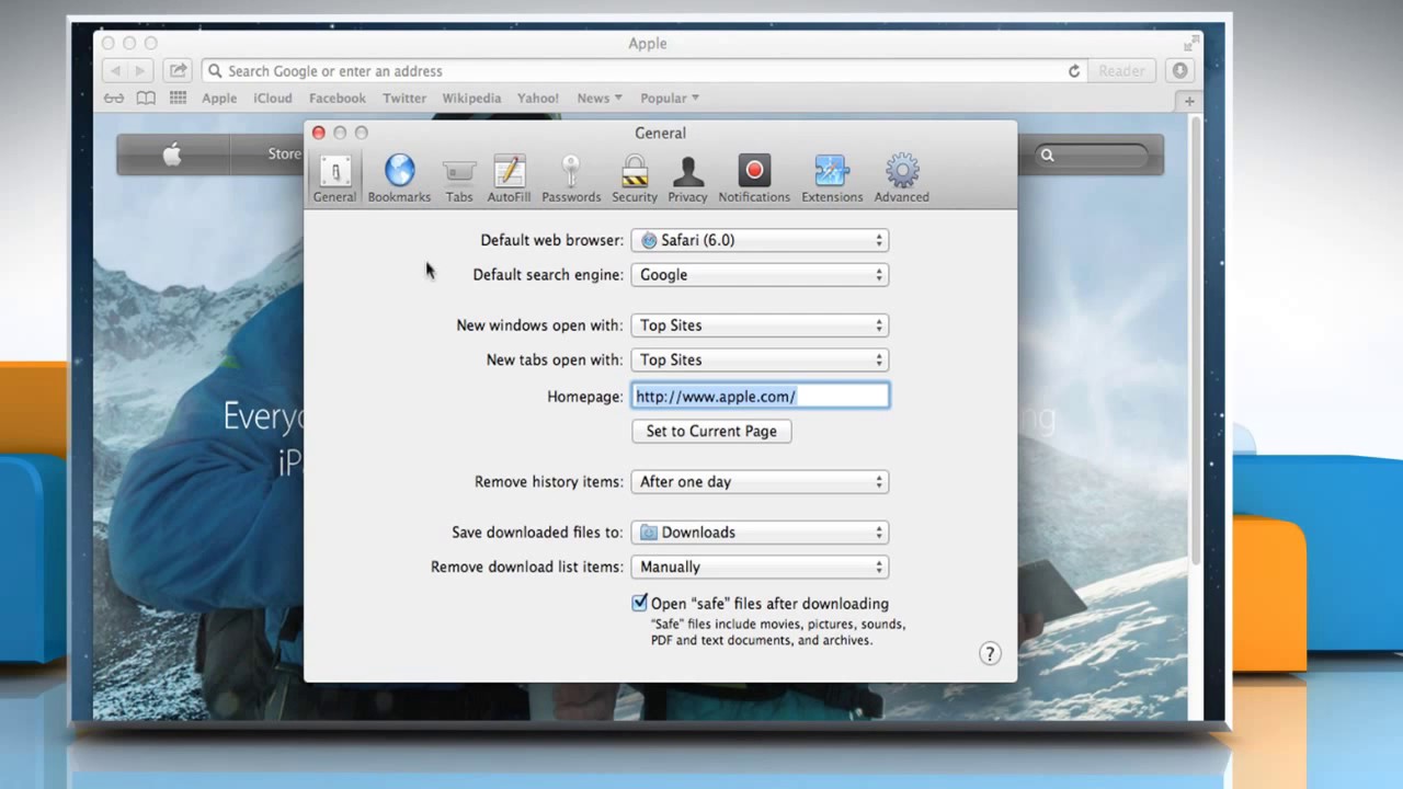How to Change Safari Homepage Back To Original 2 How to Change Safari Homepage Back To Original 1