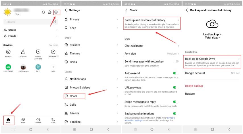 how to backup line account how to backup line account