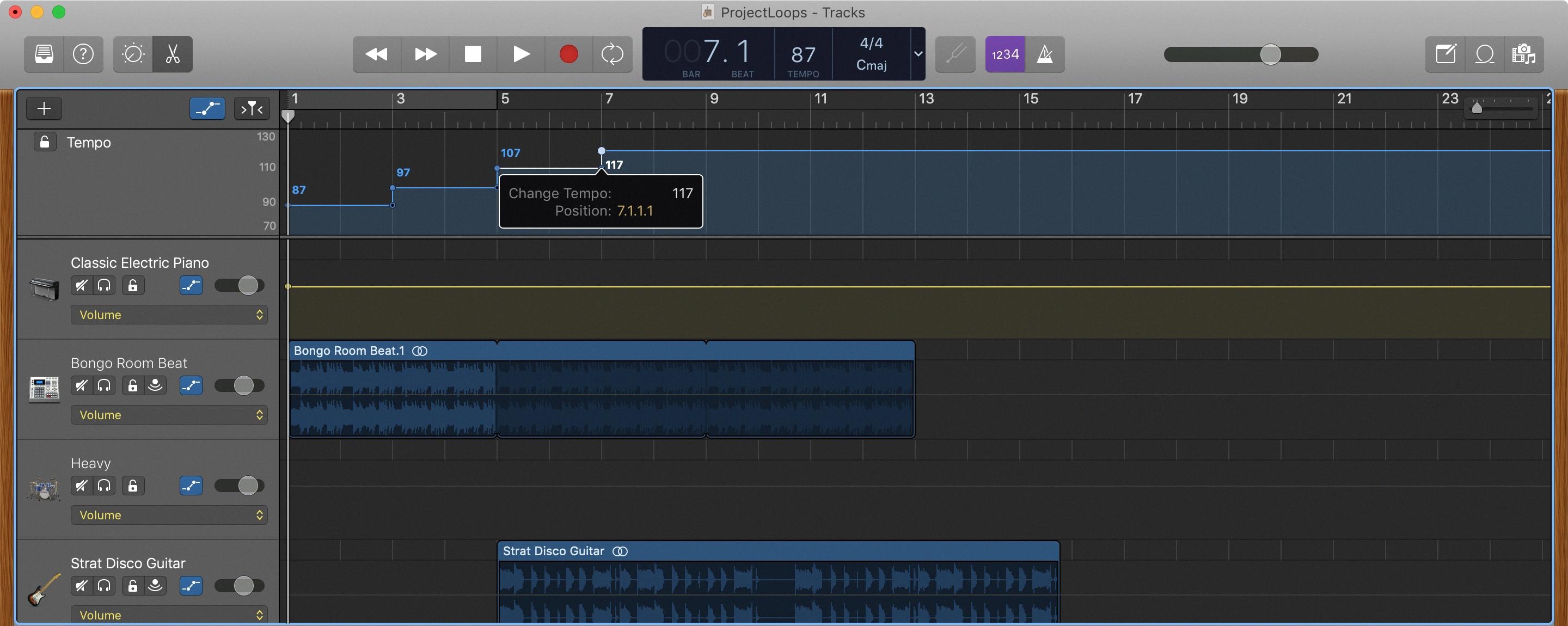 how to change tempo of a section in garageband how to change tempo of a section in garageband