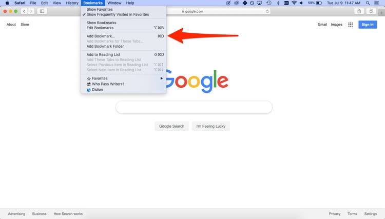 How To Add Google To Favorites On Mac 2 How To Add Google To Favorites On Mac 1