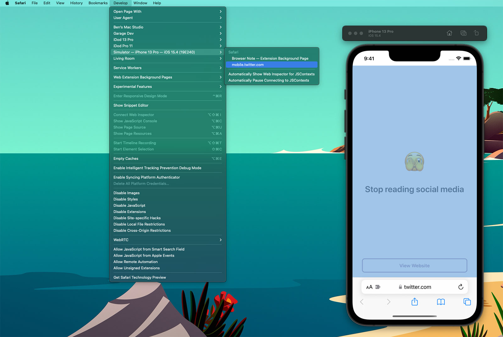 How To Inspect Simulator In Safari 2 How To Inspect Simulator In Safari 1