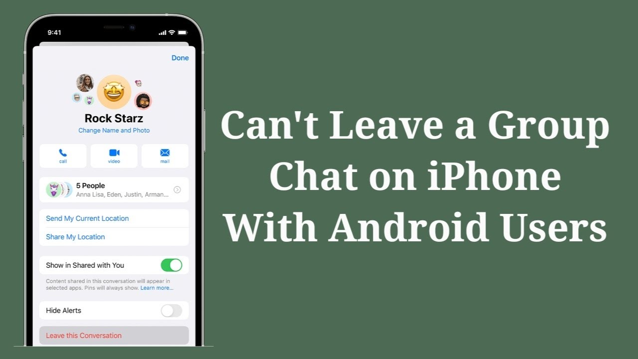 How To Leave Group Chat on iPhone As Android User 2 How To Leave Group Chat on iPhone As Android User 1