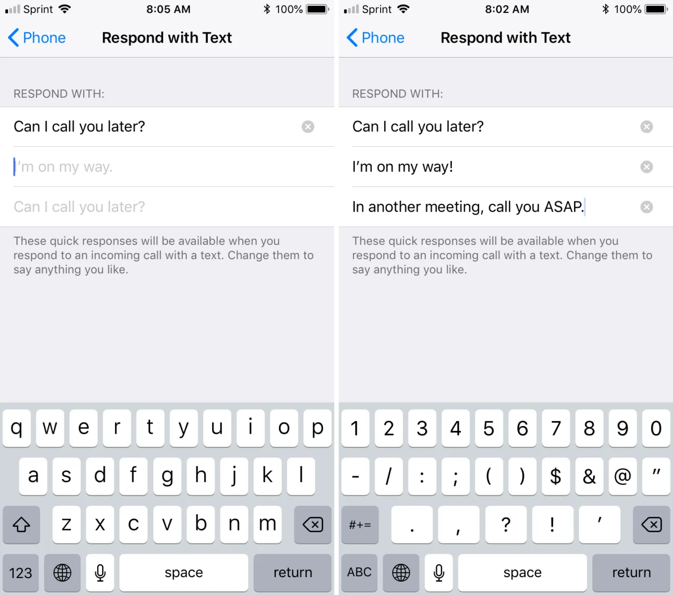 How To Change Quick Reply Messages On iPhone 2 How To Change Quick Reply Messages On iPhone 1