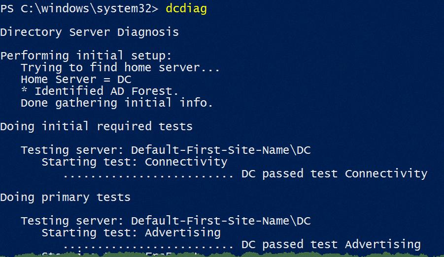 dcdiag dcdiag