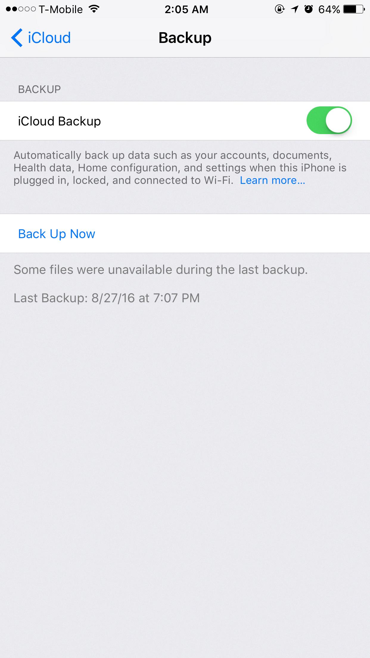 some files were unavailable during the last backup some files were unavailable during the last backup