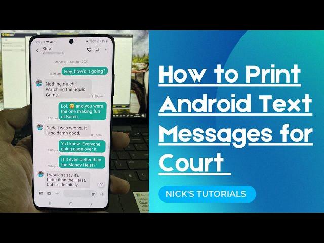 how to print text messages from android for court how to print text messages from android for court