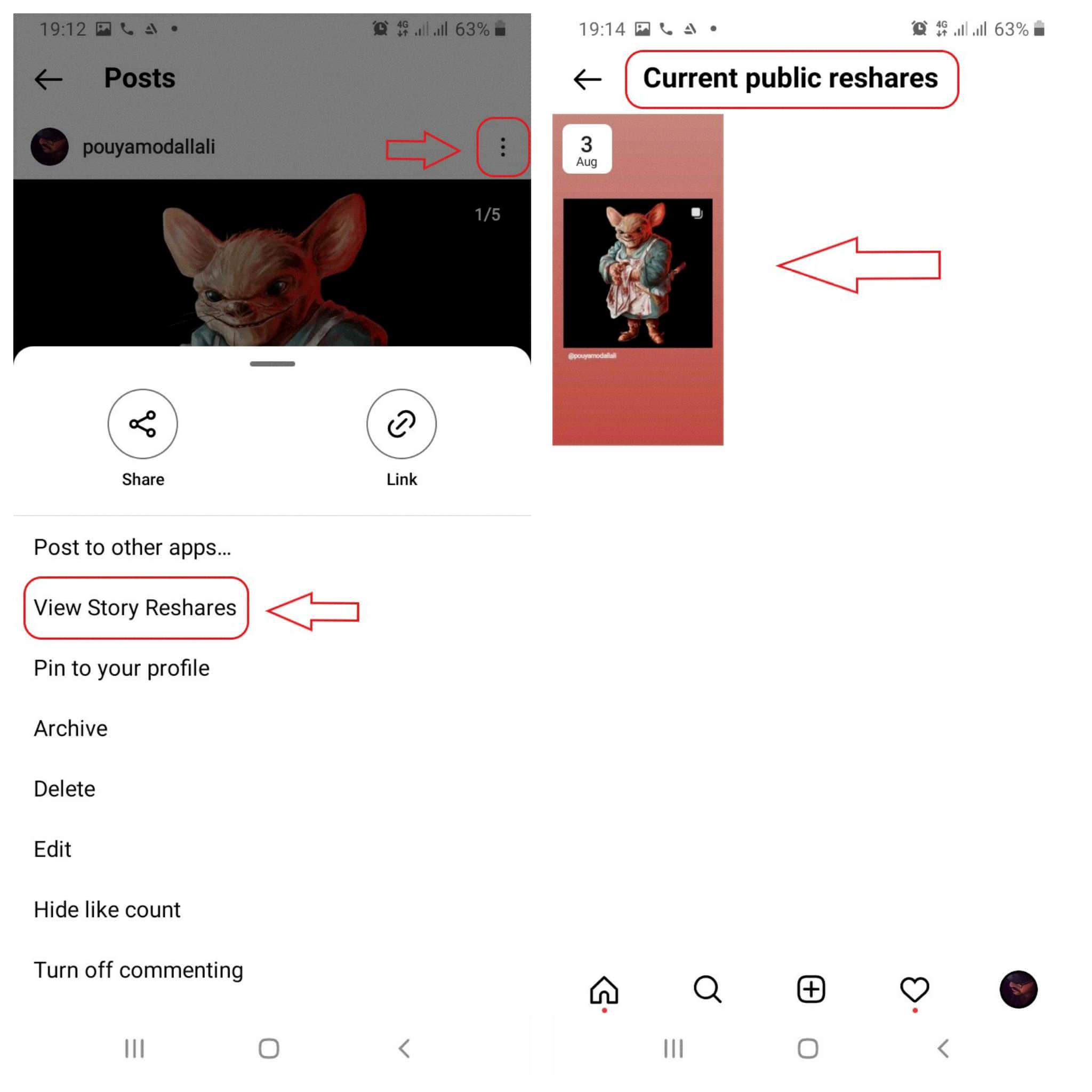 how to see reshares on instagram how to see reshares on instagram