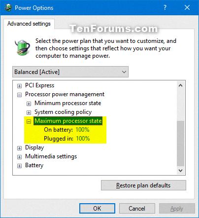 maximum processor state maximum processor state