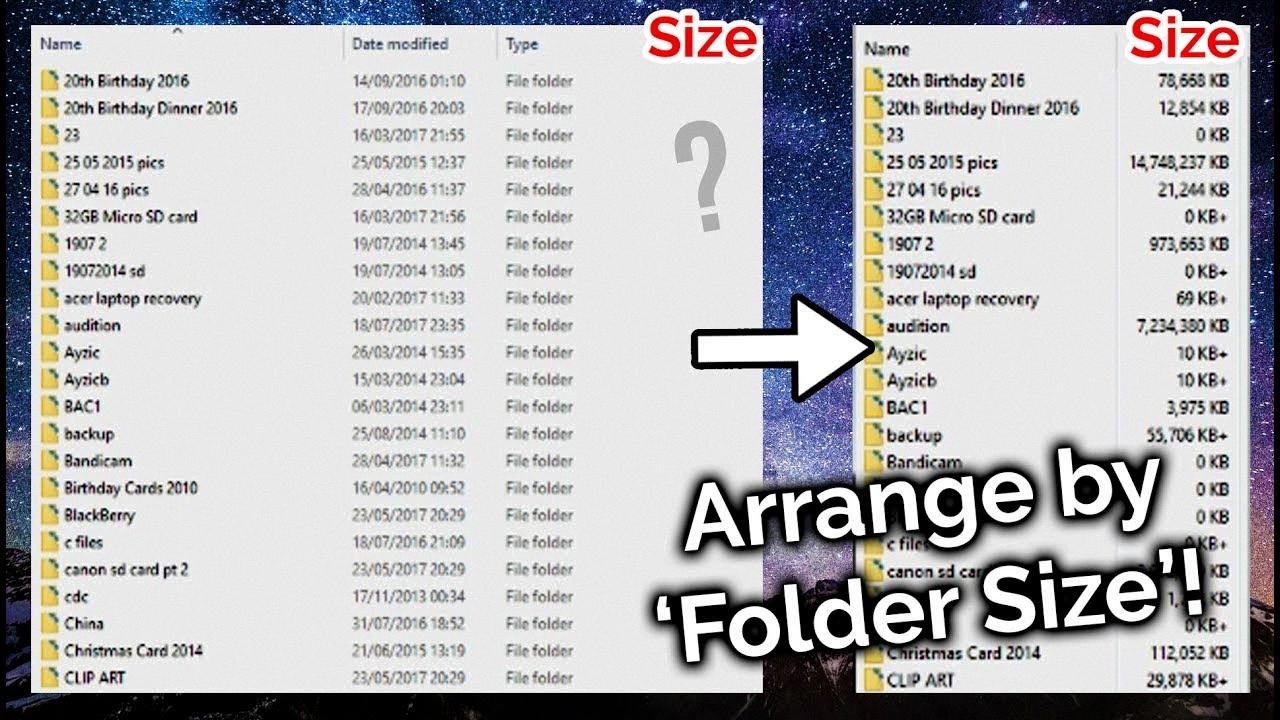 sort folder size windows 10 sort folder size windows 10