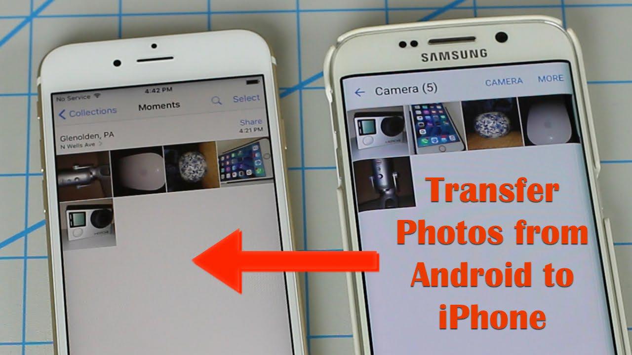 how to transfer photos from android to iphone