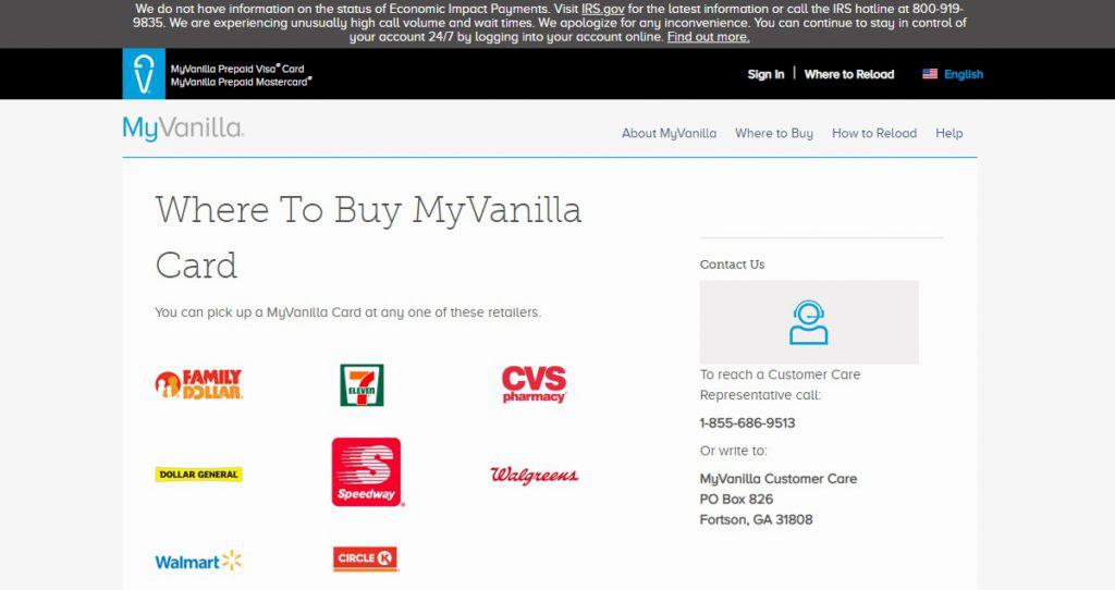 myvanillacard com