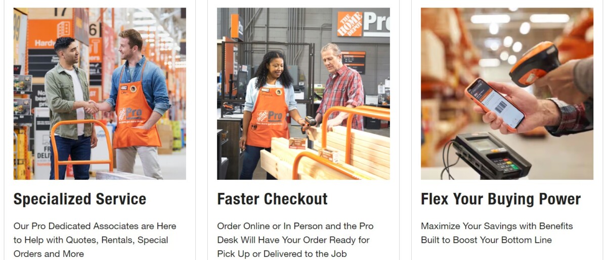 What Is Home Depot Pro Account? 3 Home Depot Pro Xtra features—specialized service, faster checkout, and flexible buying power