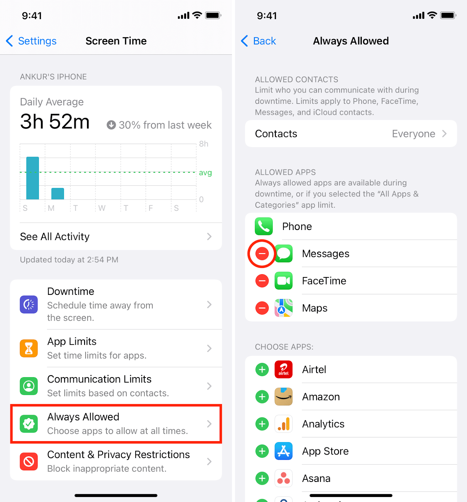 Screen Time Always Allowed: How to Whitelist Apps And Websites 4
