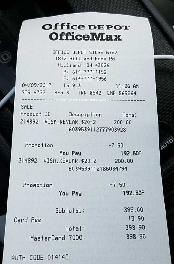 
Returning Items Without a Receipt