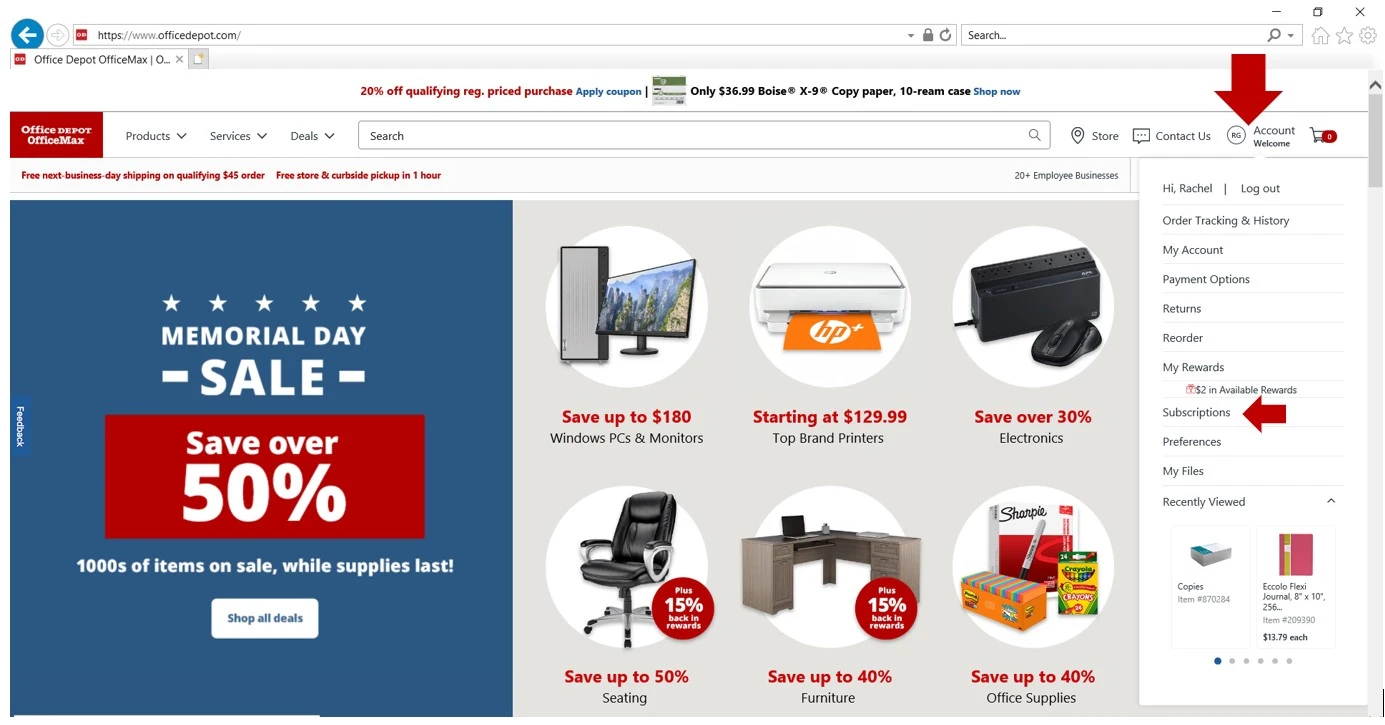 Handling Account Closures at Office Depot