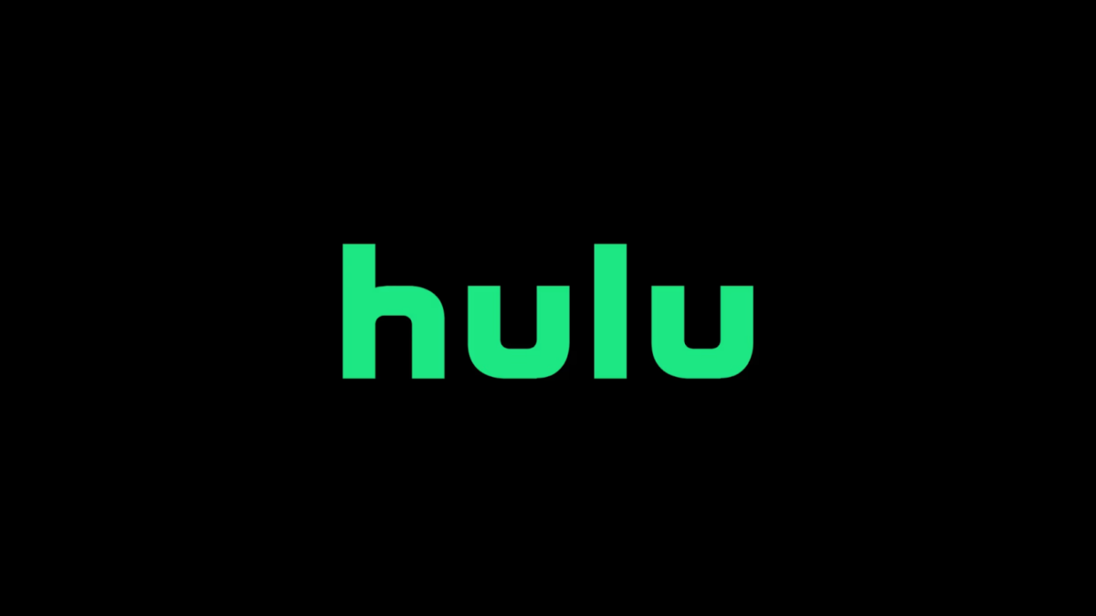 Hulu logo on a black background.