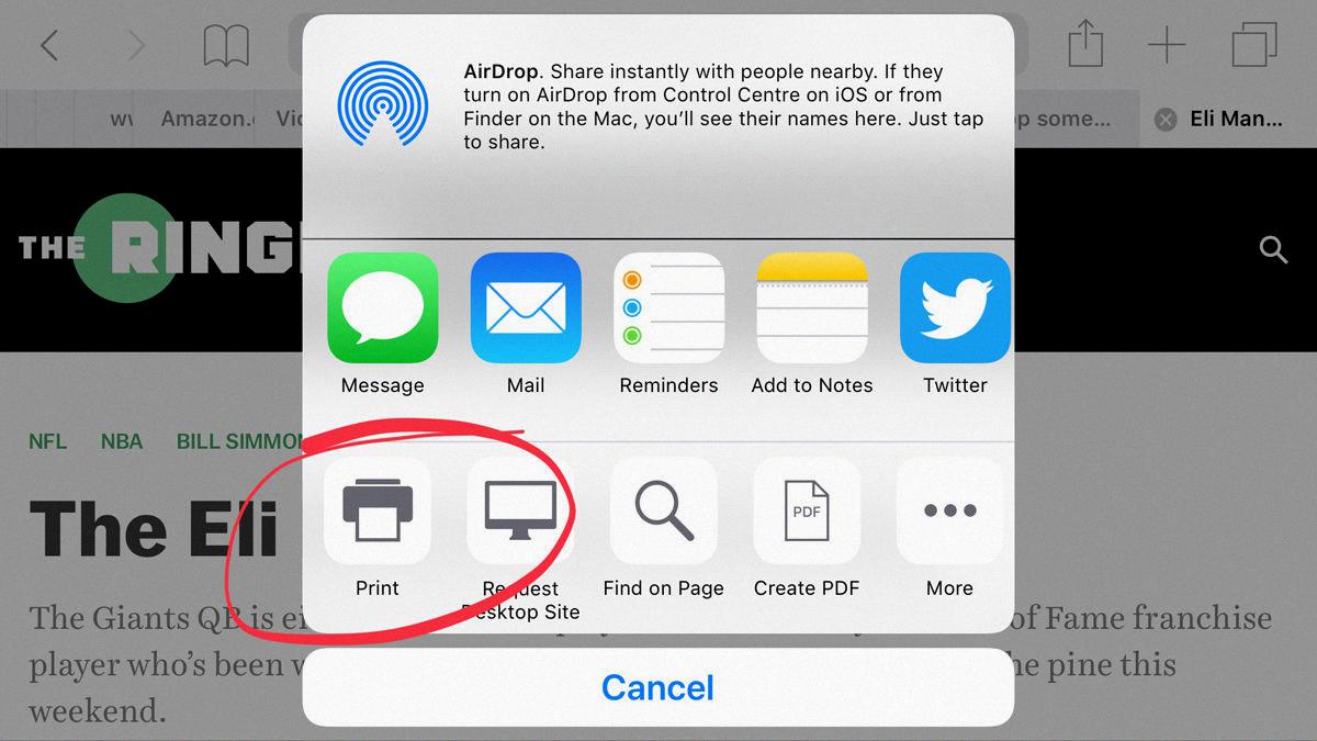 how to print from iphone