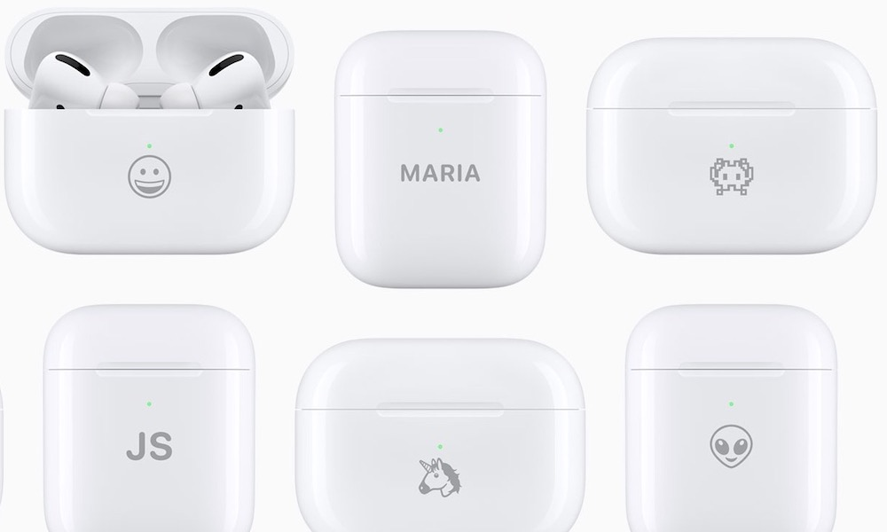 Facts About Airpods Engraving 1 Apple AirPods cases with custom engraving—names, initials, and emoji examples on MagSafe charging cases