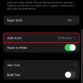 How To Turn Off Auto Lock On Iphone 7