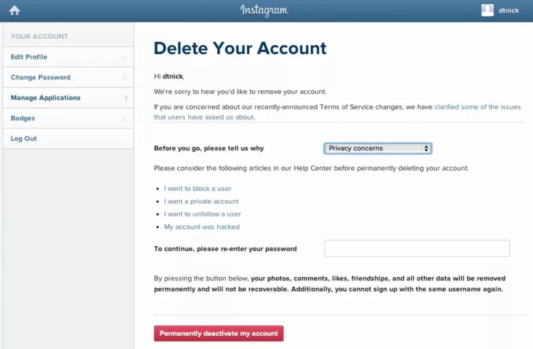 How To Delete My Instagram 15