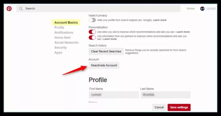 How To Delete Pinterest Account 9