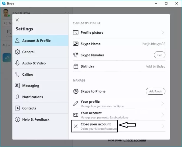 How To Delete Skype Account 8