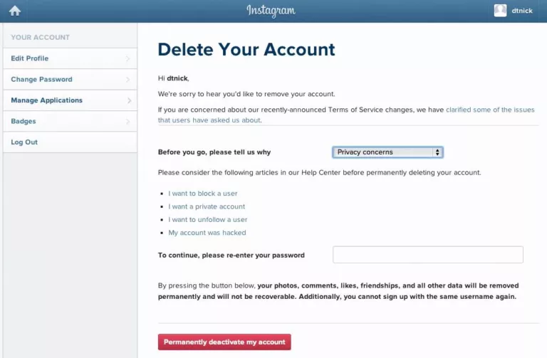 How To Delete Your Instagram 11