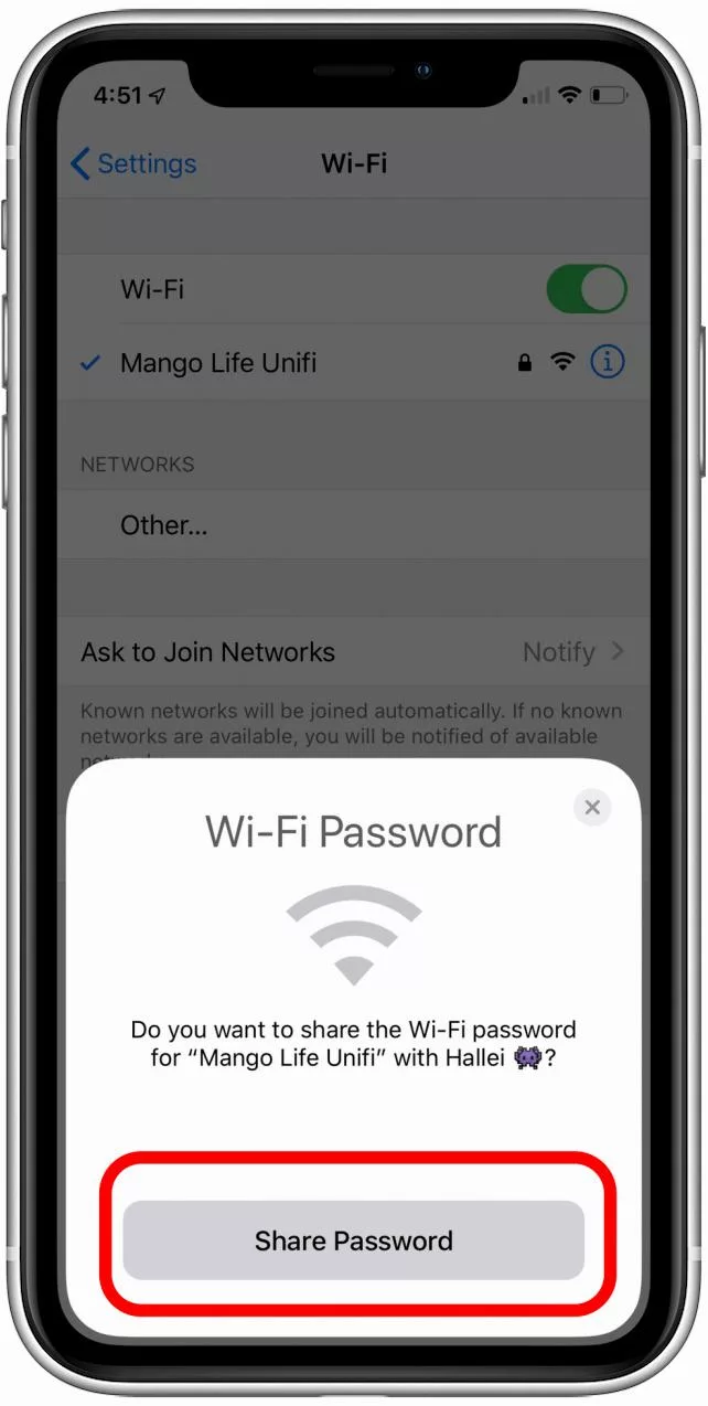 How To Share Wifi Password Iphone 12