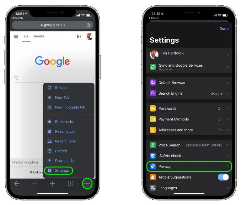 Clearing Cache Guide for Chrome Users on iPhone 9