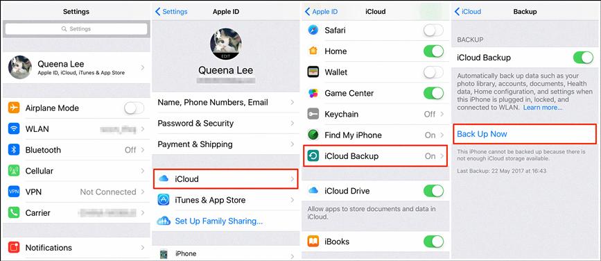 how to backup iphone 6