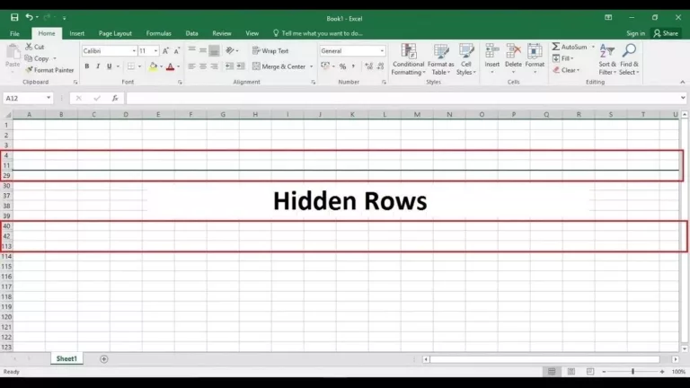 How to Easily Unhide Multiple Rows in Excel 1