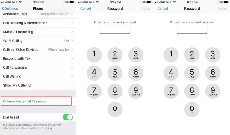 How to Set and Reset Your iPhone Voicemail Password 11